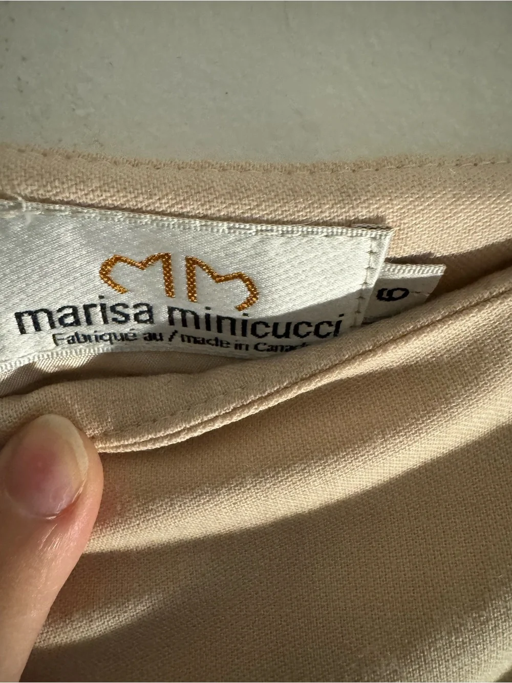 NWT Marisa Minicucci 100% Wool Elegant Cream Maxi Skirt Diagonal Paneling Size 6